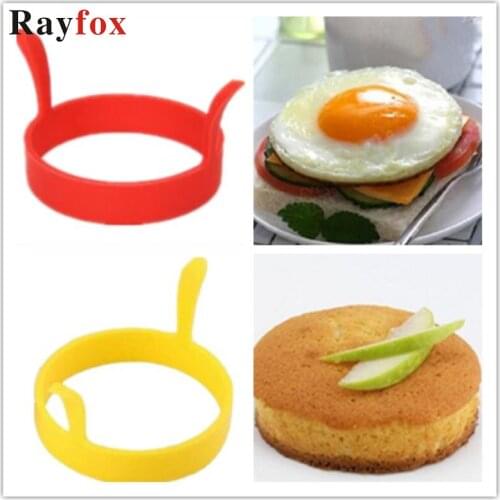 Kitchen Gadgets 2PC Random Color DIY Round Breakfast Silicone Egg Molds Pancake Rings Cake Mold Cooking Tool Kitchen Accessories
