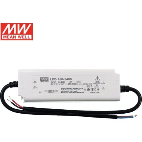 LPC-150-1400 MEAN WELL Switching Power Supply 1400mA 54~108V DC 150W IP67 waterproof Meanwell LED driver 220VAC Transformer