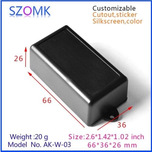 Diy small plastic project case electrical junction box (20 pcs) 66*36*26mm abs plastic enclosure plastic box pcb enclosure