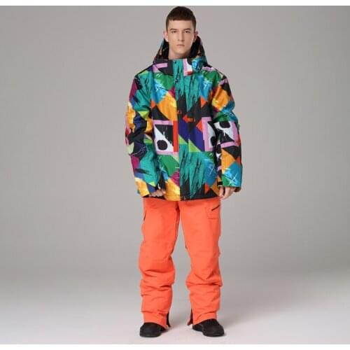 2019 New Men Ski Jacket Pants Winter Warm Windproof Waterproof Outdoor Sports Snowboarding Brands Ski Coat Trousers Ski Suit