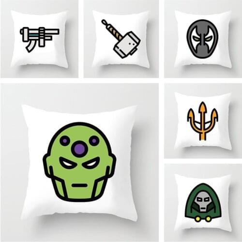 The Avengers Spiderman iron Man Cushion cover pillowcase icon Pillow pillowcase Childrens room decorative pillowcase 45x45cm