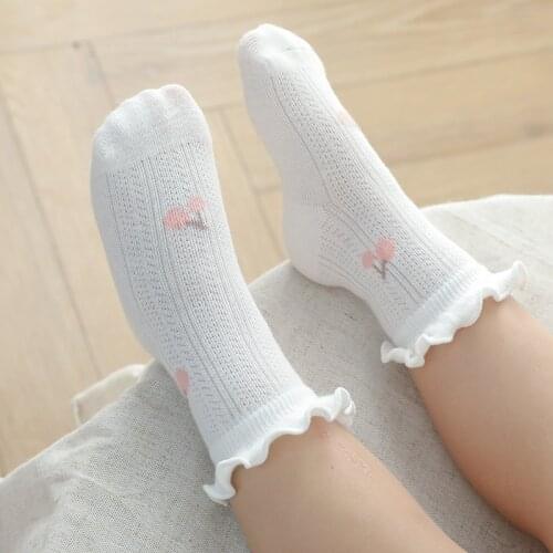 Infant Sock Cute Baby Kids Girls Ruffles Lace Princess Boat Socks Cotton Socks Toddler Newborn Baby Non-slip Floor Socks