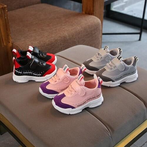 Bobora Autumn Children Shoes Boys Girls Sport Shoes Fashion Breathable Baby Shoes Soft Casual Kids Sneakers