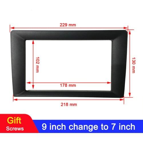 Vehicle radio Fascia 9/10 inch Frame switch to 7 inch 2 Din Car Radio Fascia auto audio Dash Kit Installation Frame Trim Bezel