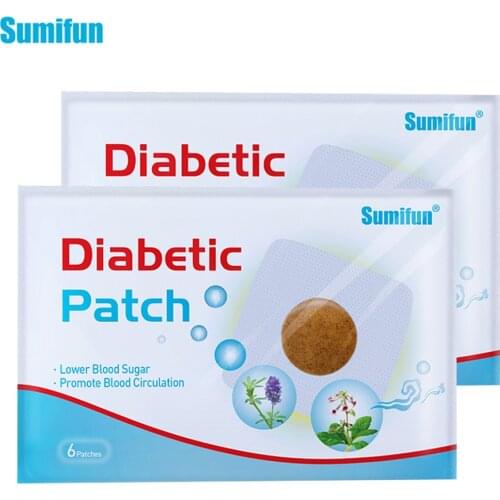 12pcs=2bags Diabetic Treatment Sticker Herbal Extract Lower Blood Glucose Patch Sugar Balance Diabetes Plaster Health Care D1788