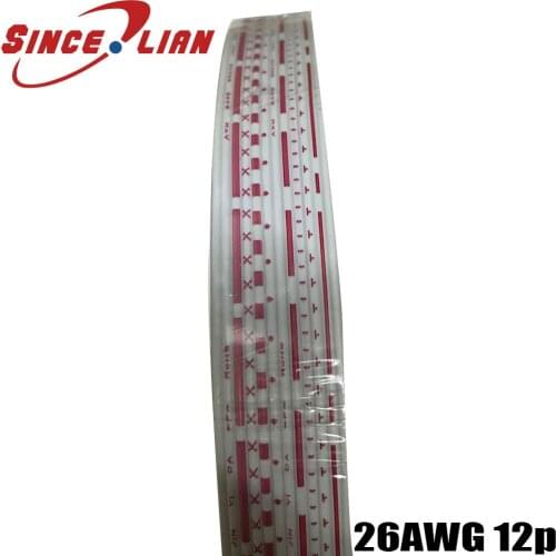 12P Flat Ribbon Cable LED Display Screen 2.54mm Pitch Blue Red And White PVC Datacable Datawire Transmission Line Wire