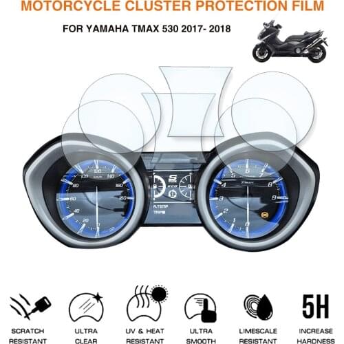 Fit For yamaha Tmax 530 DX SX 2017 2018 for yamaha Tmax 530 DX SX 2017 2018 Cluster Scratch Cluster Screen Protection Film Pro