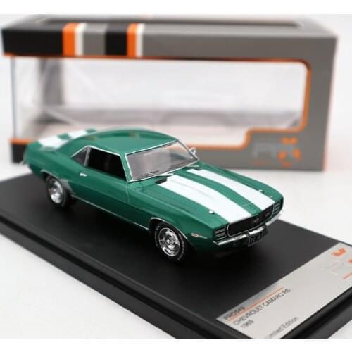 Premium X 1:43 For Chevrolet Camaro RS 1969 Metallic Green PRD549 Diecast Models Limited Collection Toys Car Classic Auto Gift
