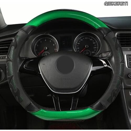 QIEKERETI Microfiber Leather Car Steering Wheel Cover For Chevrolet Cruze Captiva Lacetti Aveo Niva Spark Sonic Trax Camaro