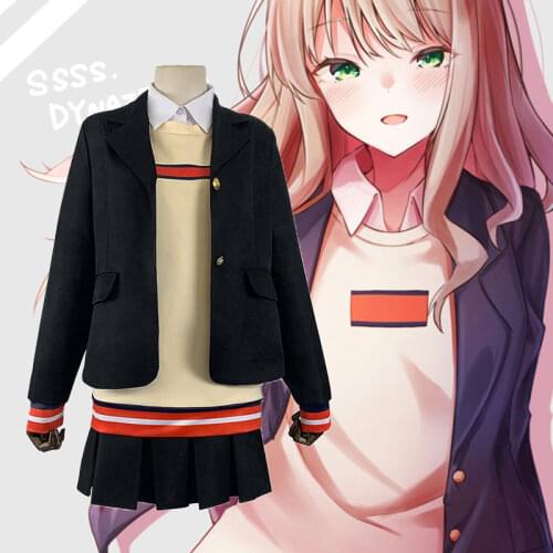 SSSS.Dynazenon Electro-optical machine Wang Cosplay Costumes Black Uniform Skirt Full Seuit Halloween Carnival Studendt Cosplay