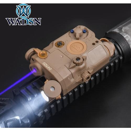 WADSN Tactical PEQ LA-5C Blue IR Laser Flashlight Hunting PEQ Lasers Sight UHP Appearance with Switch fit 20mm Picatinny Rail