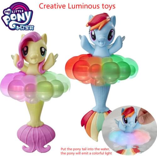 Hasbro My Little Pony Toys Water Star Fluttershy Rainbow Dash Luminous Dolls for Girls Anime Figure Pony Dolls Glowing Toys Gift