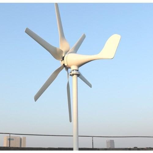 China Factory 800W 12v 24v 48v Horizontal Axis Wind Turbine Generator With MPPT PMW Controller For Home Use
