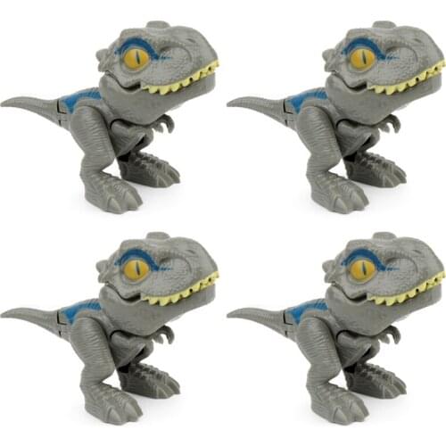 4 Pcs Various Plastic Dinosaur Doll Figures Cute Simulation Tyrannosaurus Egg GXMB