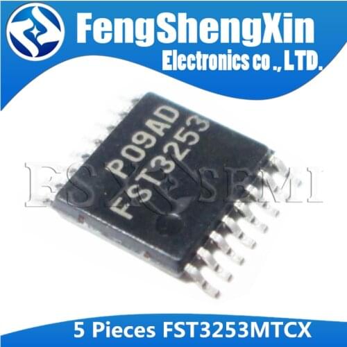 5pcs FST3253MTCX TSSOP16 FST3253 TSSOP-16 FST3253MTC TSSOP Dual 4:1 Multiplexer/Demultiplexer Bus Switch IC