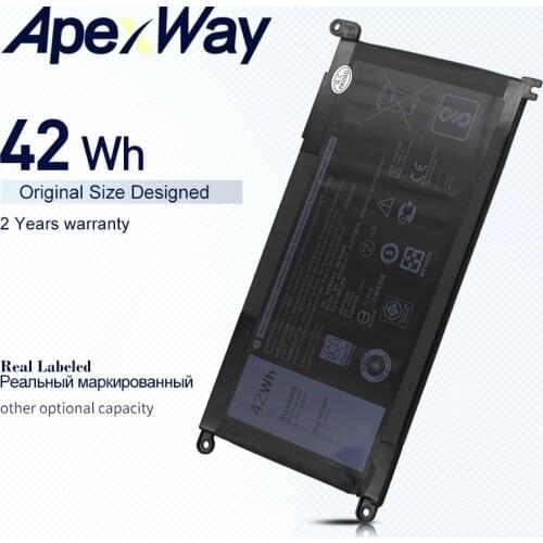 11.4V 42Wh Laptop Battery WDX0R T2JX4 3CRH3 WDXOR for Dell Inspiron 15 5567 5568 7000 7560 13 5000 5368 5378 7368 Latitude 3189
