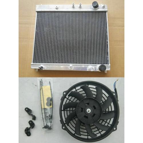 Aluminum Radiator + FAN For 2004-2006 Scion XA NCP61 / XB NCP31 & 2000-2005 Toyota Echo/Yaris/Vitz NCP12/NCP13 1.5L 1NZ-FE I4
