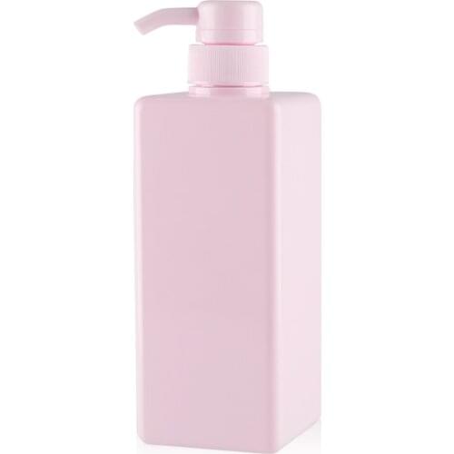 650ML 10pcs/lot Square Pink Lotion Pump Bottle Soap Dispenser Cream Bottle Empty Shampoo Shower Gel Container
