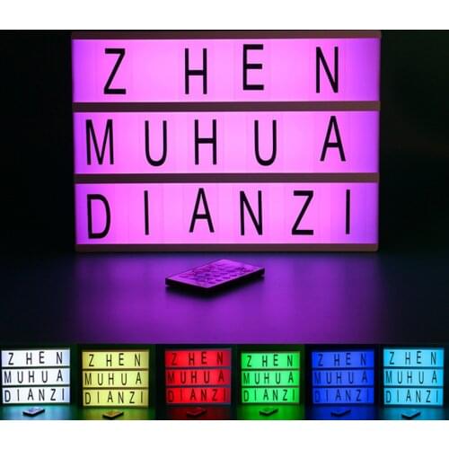 A4 Size Color LED Cinematic Light-up Box Sign with 120PCS Cards USB Cable Educational Toys Learning Gifts for Kids Birthday