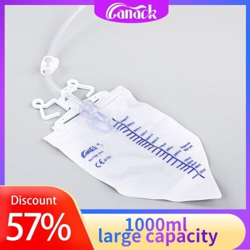 Canack 5/10PCS Drainage Bags 1000ml High Capacity Wound Drainage Accessories High Quality Drainage Bag Wholesale