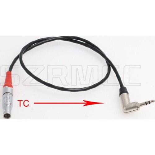 0B 5 pin to Right Angle 3.5mm ARRI Alexa Mini Camera/XT Sound Devices to Tentacle Sync Zaxcom Timecode Cable