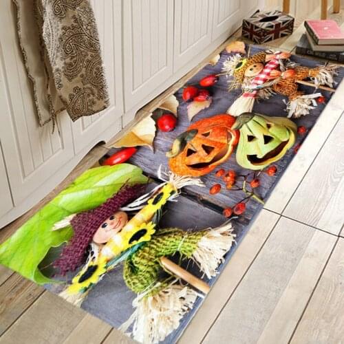 Halloween Pattern Rug Door Mat Hallway Carpets Area Rugs for Bedroom Living Room Carpet Kitchen Bathroom Anti-Slip Floor Mats