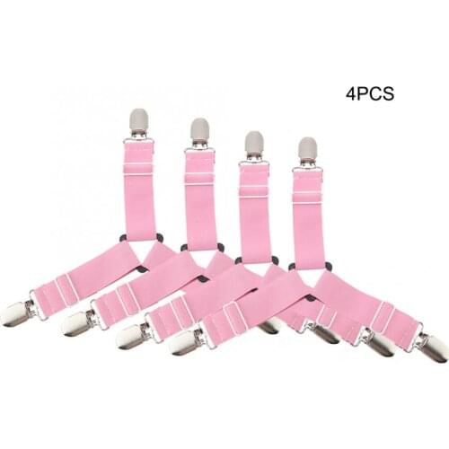 Hot 4Pcs Bed Sheet Clip Mattress Cover Blankets Holder Bed Sheet Belt Fastener Mattress Elastic Non-slip Clip Blanket Gripper