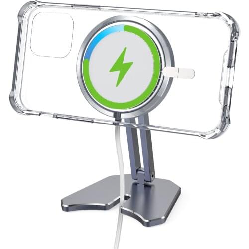 Magnetic Wireless Charging Base Bracket Folding Portable Back Charging Mobile Phone Bracket Dropshipping Wholesale