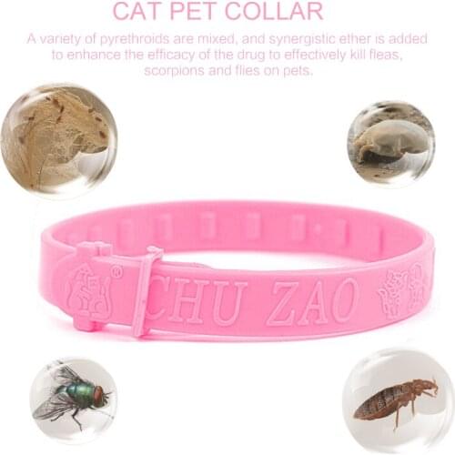 Cute Cat Flea Mosquito Repellent Collar Size Adjustable Effective Removal Of Fleas Lice Mites Mosquitoes Color Pink Hot Selling