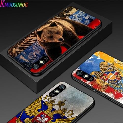 Russian Flag Federation for Xiaomi Redmi 10X Pro 9C 9A 9T 9 GO K40 K30 Ultra K20 8 7 S2 6 5 4X Pro Soft Black Phone Case
