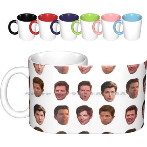 Ben Wyatt , Human Disaster Sticker Set Ceramic Mugs Coffee Cups Milk Tea Mug Ben Wyatt Parks And Rec Parks And Recreation Tv Tv