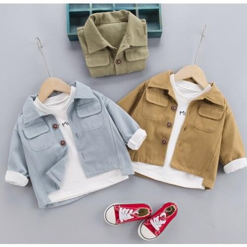2020 Autumn Casual Baby Boys Coats Jackets Long Sleeve Lapel Collar Trench Children Kids Infants Outwear Casacos Coat S11114
