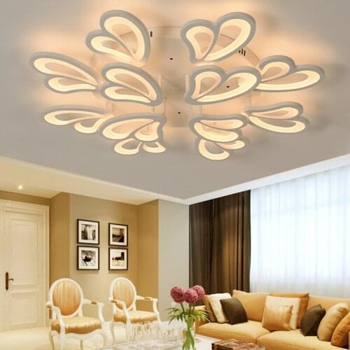 Butterfly Ceiling Chandelier for Living Room Bedroom Modern Ceiling Light LED Chandelier With Remote Control Home Fixture Light