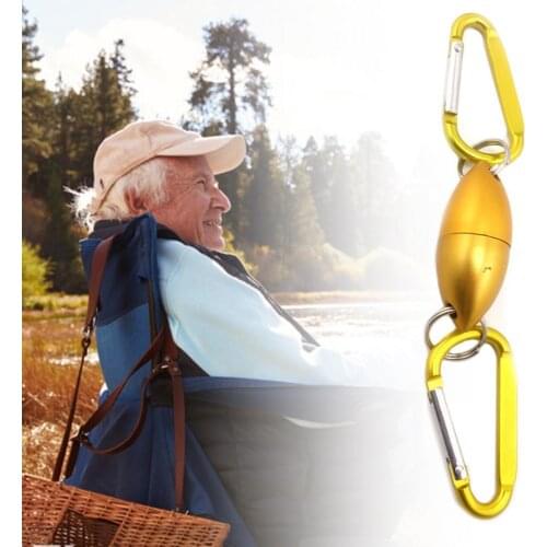 Practical Golden Magnetic Net Mini Wear Resistant Space Aluminum Portable Fish Grip Retention Rope for Fishing Lover