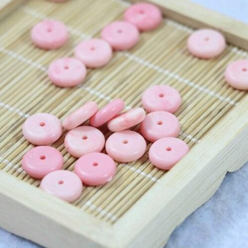 Hot sale pink artificial coral abacus spacer loose beads beautiful gems diy fashion accessories 10pcs B956