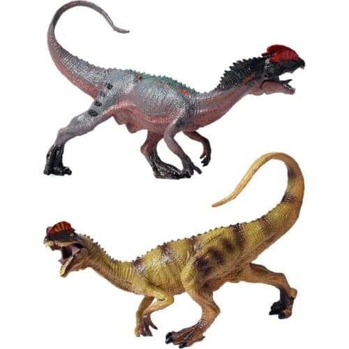 28EC 16cm/6In Realistic Dinosaur Figurine Dilophosaurus Action Figure Boutique Supplies Education Toy Playset Kids Funny Gift