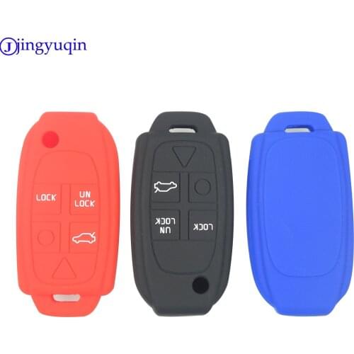 3/4/5 Buttons Flip Folding Car Key Shell Cover Case For Volvo XC70 XC90 V50 V70 S60 Car Key Case Remote Car Cover Silicone Case
