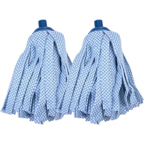 2Pcs Random Color Mop Head Replacement Water-absorb Mop Head Accessories Cleaning Mop Head for Office Shop Home