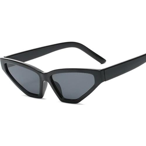 New sunglasses small frame triangle cat eye sunglasses women trend high street hip hop sunglasses men street driving glasses