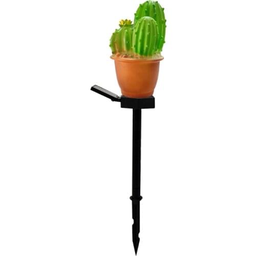 Cactus Shaped Solar Lamp Solar Garden Lawn Landscape Lamps Outdoor Waterproof LED Cactus Decor Light Warm White Lighting