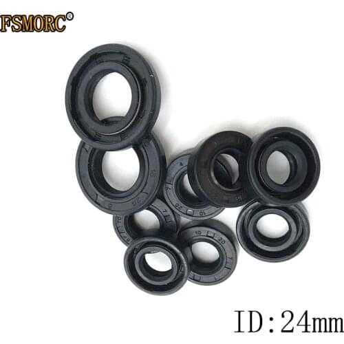 TC-24*32*34*35*36*38*40*42*43*45*47*48*50*52*4/5/6/7/8/9/10/12 NBR Shaft Oil Seal Nitrile Covered Double Lip With Garter Spring