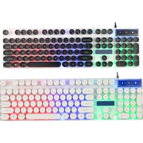 High Quality USB Wired Gaming Keyboard Waterproof Punk Keyboard, Suitable for Games and Work