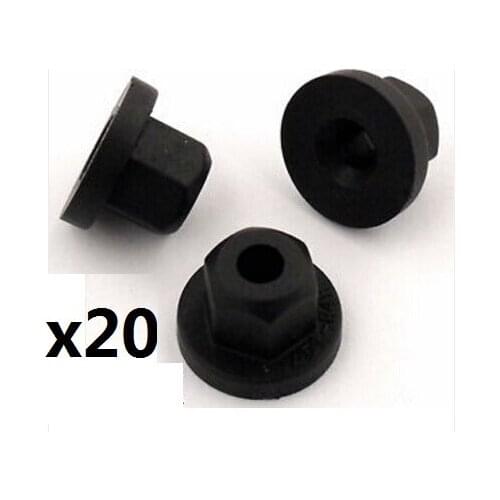 20x For Audi Plastic Nuts- Unthreaded 4mm diameter hole Engine Undertray Splashguard