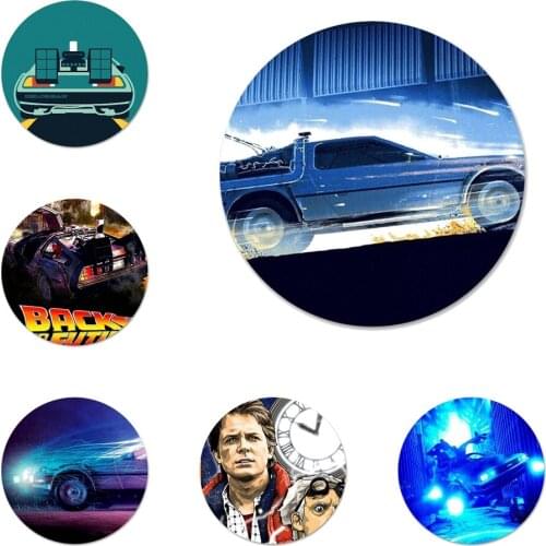 58mm Back To The Future Icons Pins Badge Decoration Brooches Metal Badges For Clothes Backpack Decoration