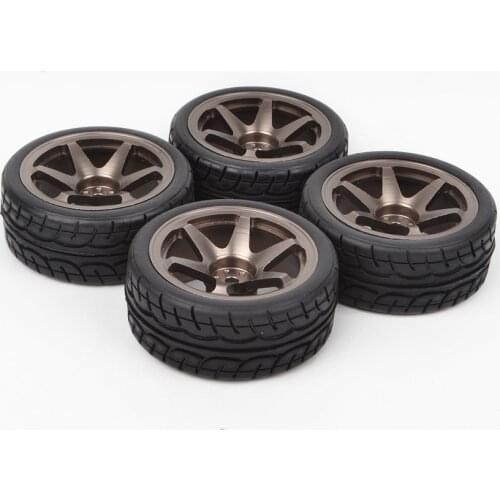 1/10 RC On Road Tires & Aluminum Wheels Rims for Redcat HPI HSP Tamiya TT01 TT02