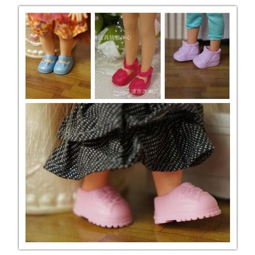 10pairs/lot fashion doll shoes 1.8cm length Doll Accessories Casual sandals shoes for barbie kelly doll