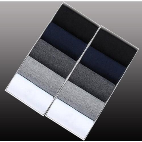 10pcs Brand Mens Cotton Socks New Style Black Business Men Socks Soft Breathable Summer Winter for Male Socks Plus Size