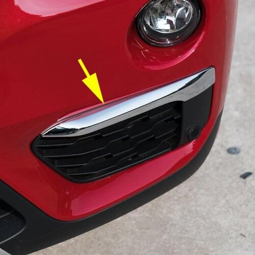 2pcs Chrome Front Head Fog Lamp Light Cover Trim Fit For BMW X1 F48 2016 2017 2018 2019 Accessories Foglight Parts Ganish
