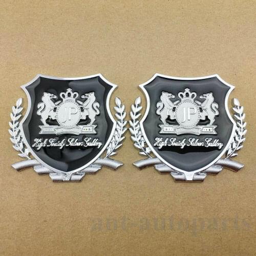 2pcs Metal JP Junction Produce VIP Emblem Car Trunk Window Decal Sticker Bagde