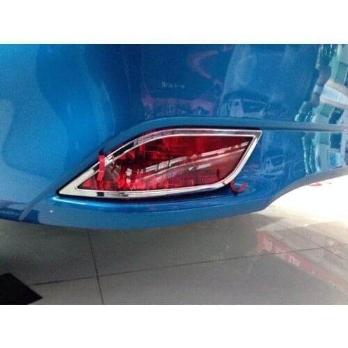 2014-2015 Chrome Car Styling Rear Fog Lamp Cover Light Overlay Trim Panel Frame Kit For Toyota Vios FS Accessories